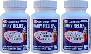 Lactase à action rapide 540 Caplets Générique Lactase Fast Act 9000 unités FCC par caplet