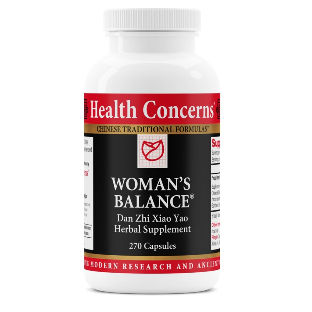 Health Concerns Woman’s Balance – PMS Relief & Hormone Support – Liver Qi & Spleen Health – Herbal Supplement for Women – Dan Zhi Xiao Yao Formula – 270 Capsules