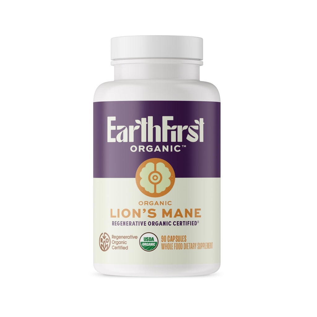 Lion’s Mane – Regenerative Organic Certified Mushroom Capsules for Focus, Memory & Nerve Support – Cognitive Clarity and Natural Energy – 90 Vegan Tablets