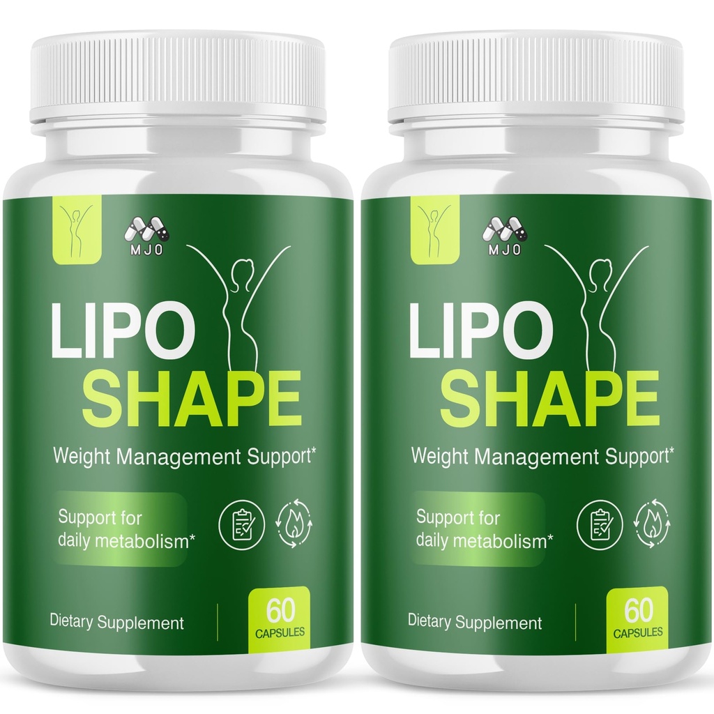 (2 Pack) Lipo Shape Capsules, Official LipoShape Pills with All Natural Ingredients, Advanced Weight and Wellness Supplement, Maximum Strength Healthy Lifestyle Vitamins for Women & Men (120 Capsules)