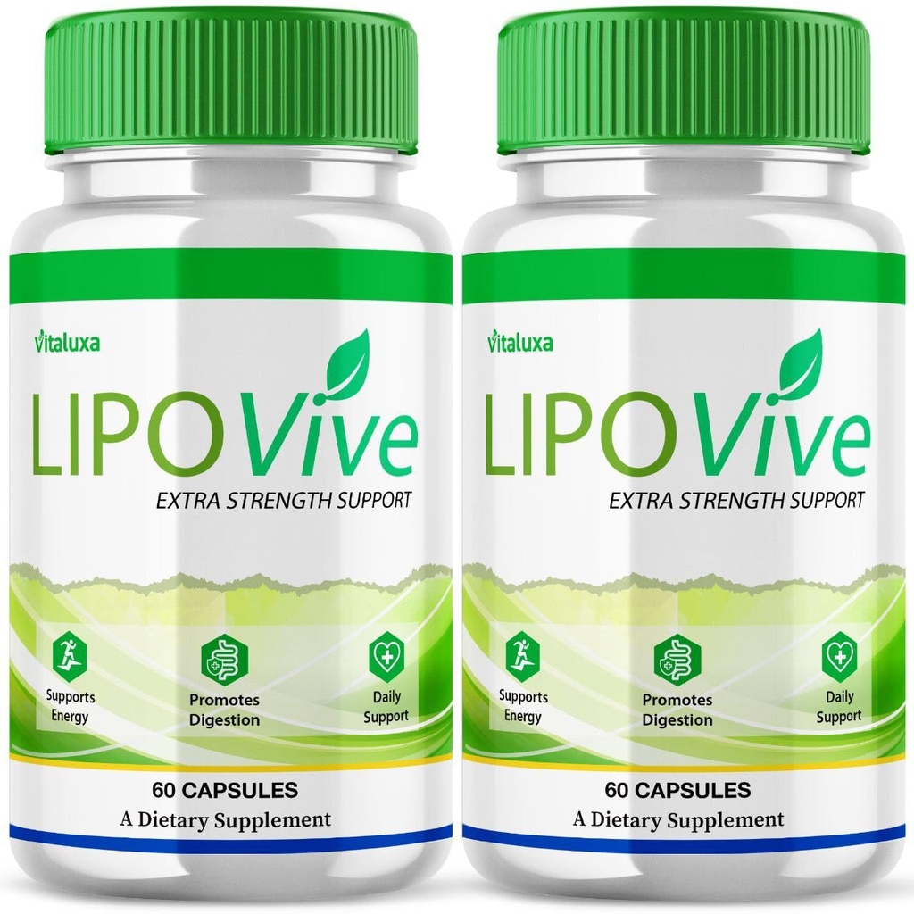 (2 Pack) Lipovive Capsules, Lipovive Pills Advanced Formula Supplement Support Women, Lipovibe Maximum Strength Natural Ingredients, LipoVine Daily Premium Blend Detox Cleanse Review (120 Ct)
