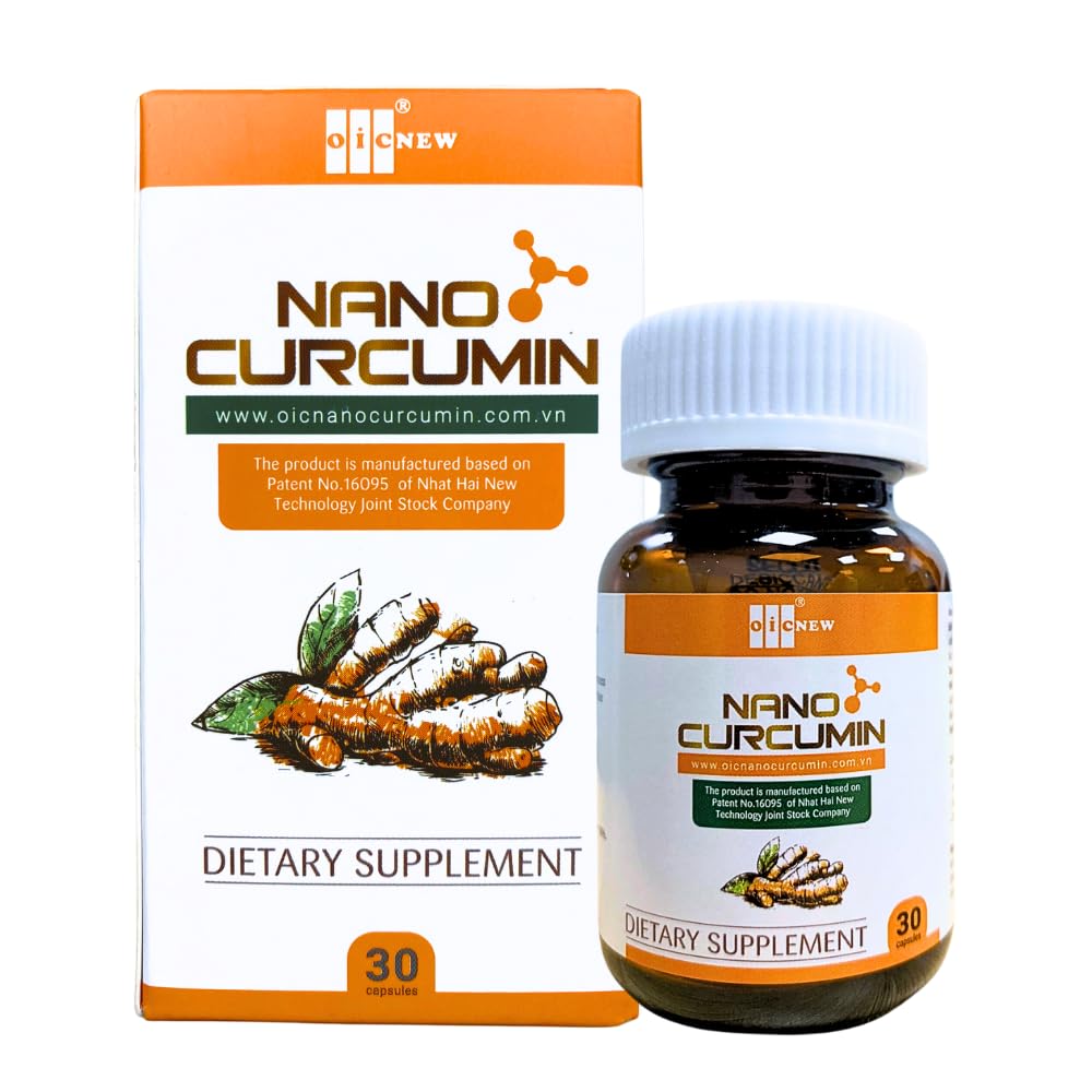Nano Curcumine - 30 Capsules - Nano Technology augmente l'absorption Jusqu'à 99,9 %, favorise le système digestif, soulage le gastrique et rehausse la peau