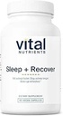 Nutriments vitaux Sommeil + Récupérer - Supplément végétalien - Soutien du sommeil - Melatonine, Ashwagandha et L-Theanine - Sans gluten, sans lait et sans soja - 90 capsules