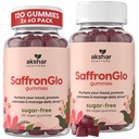 AKSHAR ayurveda Saffron Gummies-Sugar Free Vegan Mood & Focus Supplement with Safr’Inside® Saffron Extract & Vitamin B6-Supports Calm, Positive Outlook for All Ages & Hormonal Balance - 120 Ct