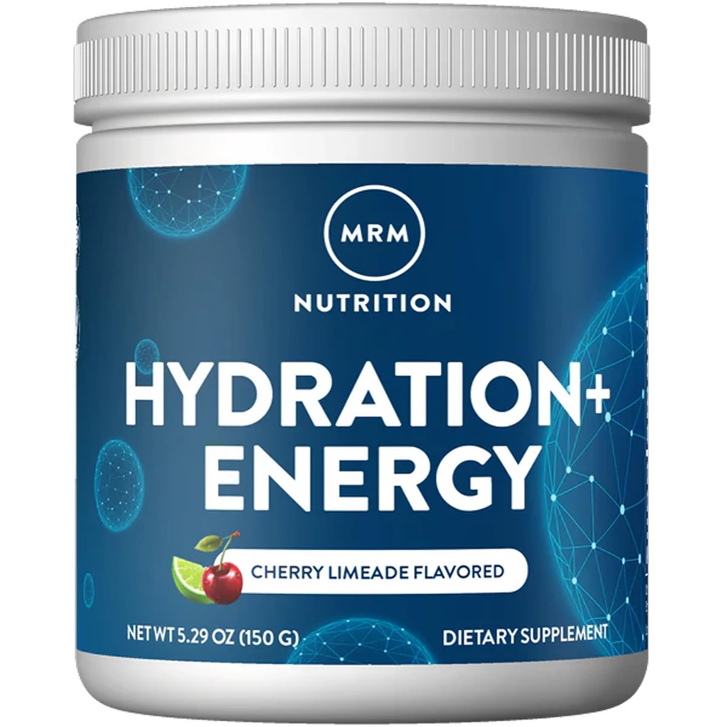 MRM Nutrition Hydration + Energy Electrolyte Powder - 30 Servings | 150mg Natural Caffeine, L-Theanine, Lion's Mane, Acetyl L-Carnitine, Sodium & Potassium for Adults, Sugar Free Cherry Limeade