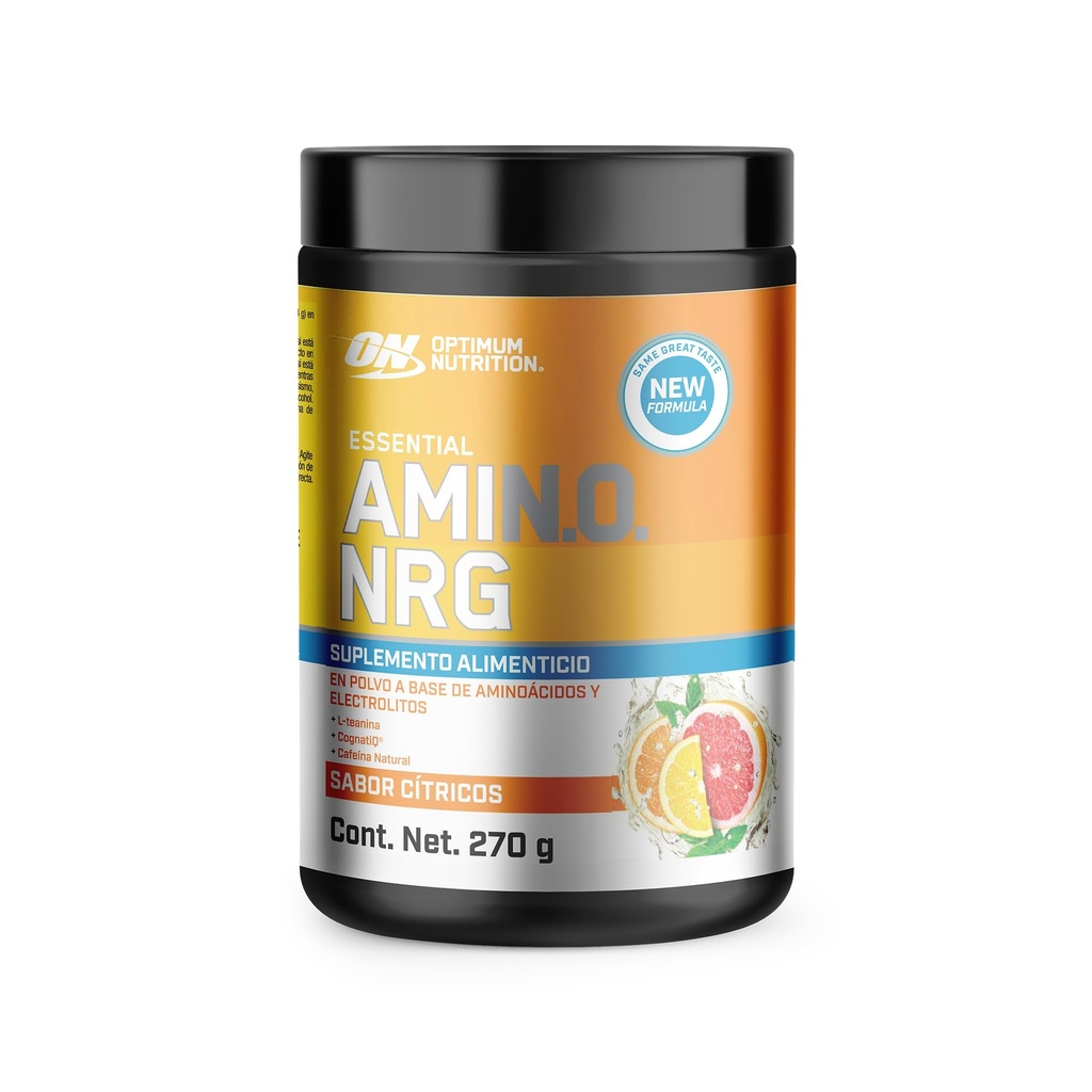 Optimum Nutrition Amino Energy Powder Plus Focus, with BCAA, Electrolytes, and Caffeine, Sunkissed Citrus, 30 Servings (Packaging May Vary)