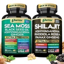 Shilajit & Sea Moss Bundle, Black Seed Oil & Ashwagandha, Dynamic Vitality