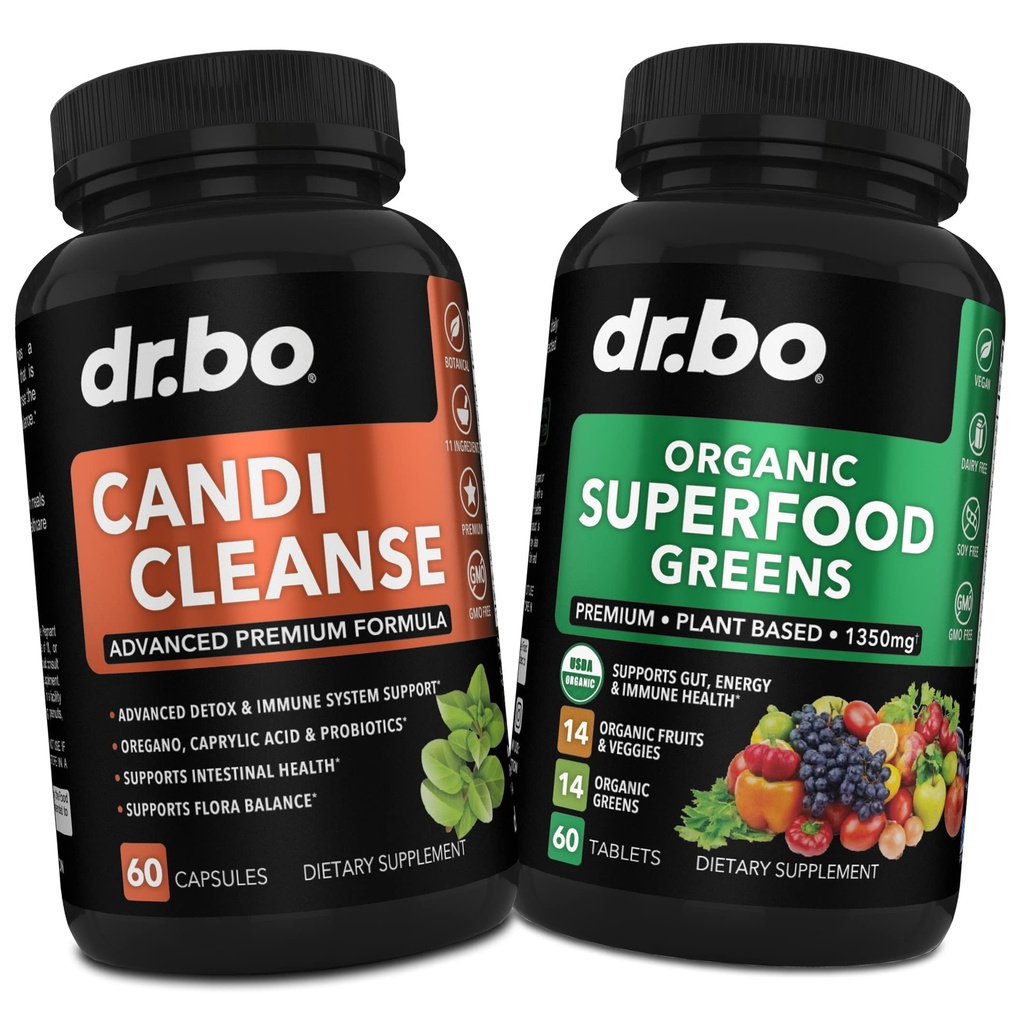 Candi Cleanse & Organic Superfood Greens & Fruit supplementen - Oregano Balance Control Support Supplement Cleanser - Dagelijkse energie Super Food Fruit en groenten Supplement Tablets Plus plantaardige voeding