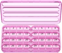 Zoksi maandelijkse pil Organizer 1 keer per dag, 30 dagen pil Box Organizer, een maand pil geval voor reizen, 31 dagen dagelijkse medicatie container voor vitamines, supplement & medicatie(Purple)