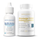 Biotics Research Bio-DK-Mulsion Liquid Vitamin D3 & K1/K2 for Bone, Heart & Immune Support + Biomega-1000 Omega-3 Fish Oil for Heart, Brain & Immune Health – 1 fl oz & 90 Softgels