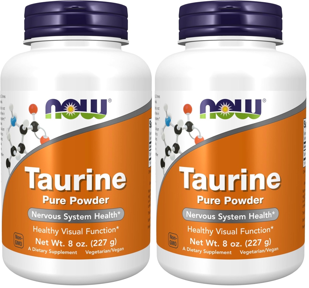 NU Supplementen, Taurine Pure Powder, Zenuwstelsel Gezondheid*, Aminozuur, 8-Ounce (verpakking van 2)