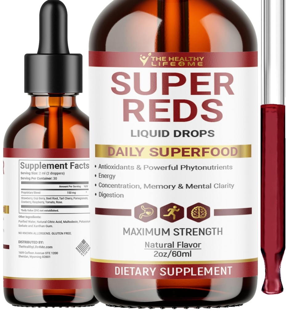 Liquid Super Reds Phytonutrient Superfood Drops 