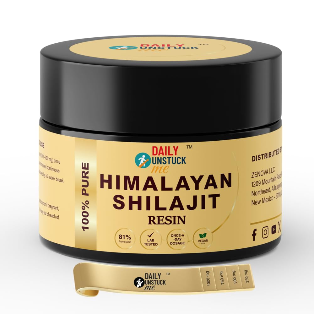 Himalayan Shilajit Resin – 80% Fulvic Acid, 85+ Minerals – Pure Energy, Strength & Stamina Booster for Men & Women – Vegan, Non-GMO, Lab Tested – 30g Jar