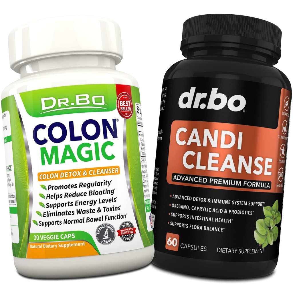 Colon Cleanse Candi Detox Formula - Pilules naturelles de nettoyage Bowel pour Bloating intestinal et anti surcroissance nettoyage pour les femmes et les hommes - Supplément de Constipation Gut Contrôle de l'équilibre de l'estomac
