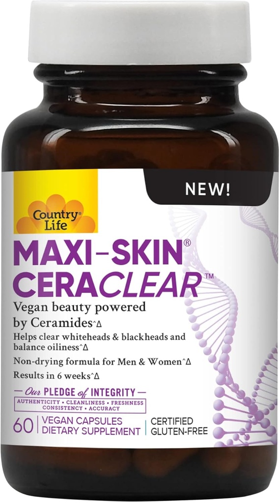 Country Life Maxi-Skin CeraClear, 60 Vegan Capsules 