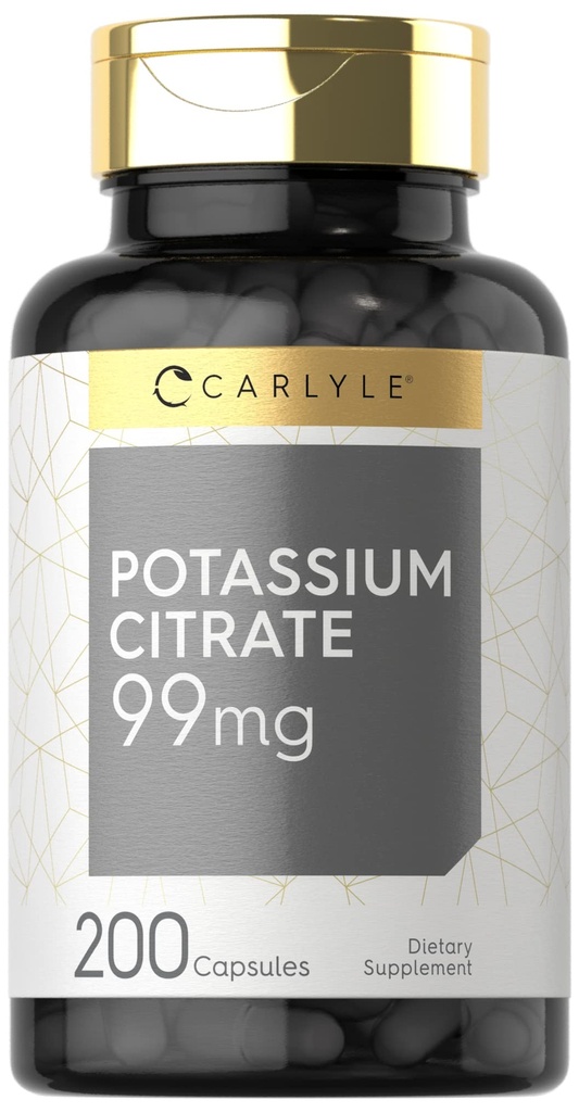 Carlyle Kalium-Citraatsupplement 99mg 200 Capsules Non-GMO en Glutenvrij