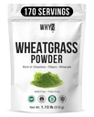 Wheatgrass Powder 100% Pure Whole-Leaf Wheatgrass Powder, Nutrient-Rich Green Wheat Grass Superfood Premium for Smoothies Juices & Wellness Support, Gluten Free Vegan Non-GMO 510g (1.13 lb)
