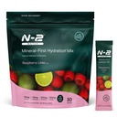 Mineral Hydration Packets – Electrolyte Powder Drink Mix with Calcium, Magnesium, Potassium – No Added Sugar, Natural Ingredients - Raspberry Lime(30 Packets)