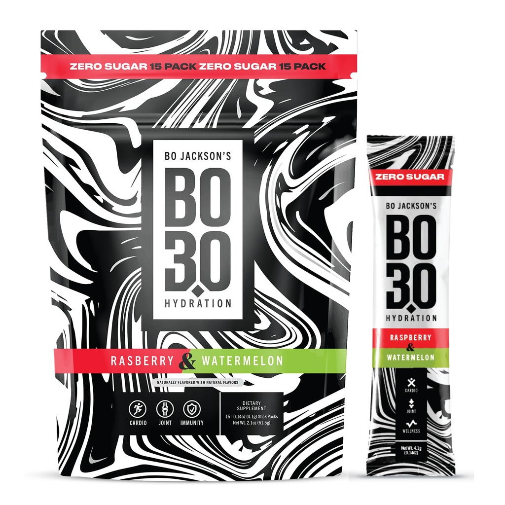 Zero Sugar Electrolyte Powder Packets – Raspberry & Watermelon Flavor | Electrolytes with Sodium, Potassium & Vitamin C for Active Adults | Supports Joints, Cardio, Exercise Recovery