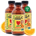 CHILDLIFE ESSENTIALS Liquid Vitamin C - Pure Vitamin C Liquid Supplement for Kids, Immuun System Support, Great Taste - Natural Orange Flavor, 4 Fl Oz (pack of 3)