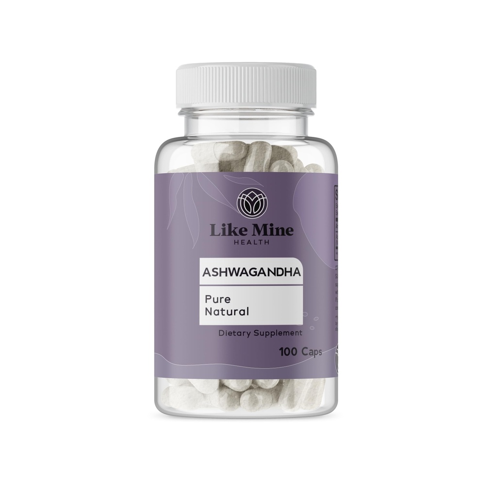 Comme Mine Ashwagandha (100 capsules), Pas de remplissage, Pure & Natural, supplément à base de plantes pour les femmes