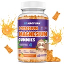 Magnesium Gummies for Kids - Magnesium Glycinate Gummies with Vitamin D3, B6, Potassium & Ashwagandha, Magnesium for Kids & Adults Relaxation, Sleep, Brain & Bone Health -Vegan Orange 60ct