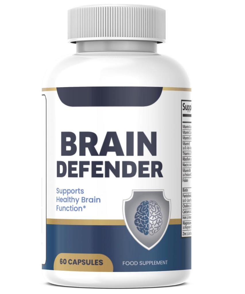 Brain Defender Supplement, Official Brain Defender Capsules for Memory and Focus Support*, 60 Capsules