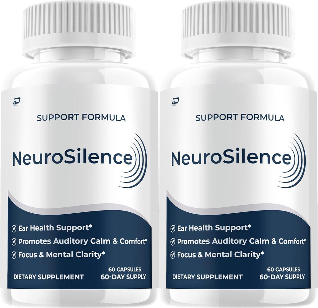 NeuroSilence Advanced Formula Supplement Capsules – NeuroSilence Natural Blend Focus Memory Support and Reviews (2 Pack – 120 Capsules)