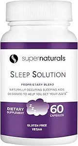 Health Sleep Solution, Slaapsupplement voor volwassenen, Magnesium en Melatonine voor slaap biedt natuurlijke slaapondersteuning, Vegan Ingrediënten, Glutenvrije Magnesium Slaapsupplement, 60 capsules