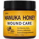 Manuka Honey for Wounds, Speed up Healing for Cuts, Surgical Wounds, Scars, Foot Ulcers, Infection, Burns, Non-Sticky, No Crystallization, Easy to Apply, 3.88 oz