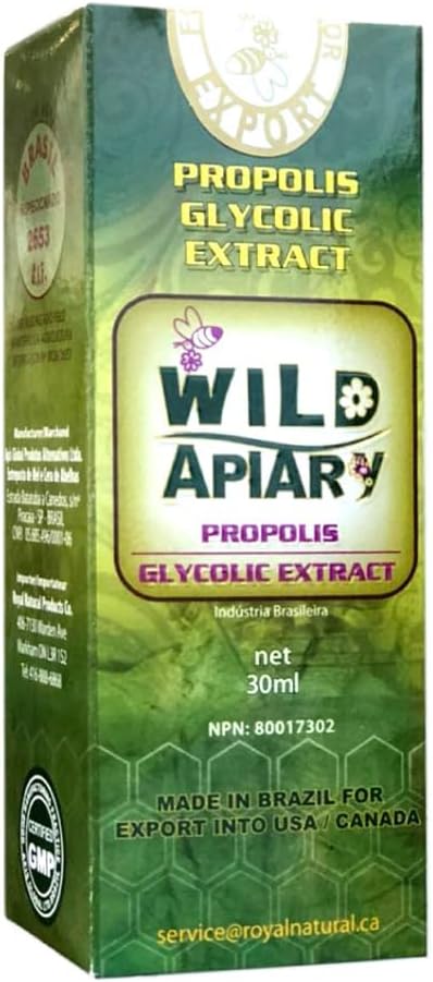 Braziliaanse Green Propolis Liquid Glycolic (niet-alcoholisch) Extract 30ml (1 fles)
