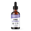 Suppléments de zinc biologique Vimergy pour les femmes et les hommes (7,5 mg de zinc liquide par portion) Soutien immunitaire à absorption rapide, favorise la santé des os et de la peau, certifié USDA biologique, végétalien, jusqu'à 27 portions (55 ml)