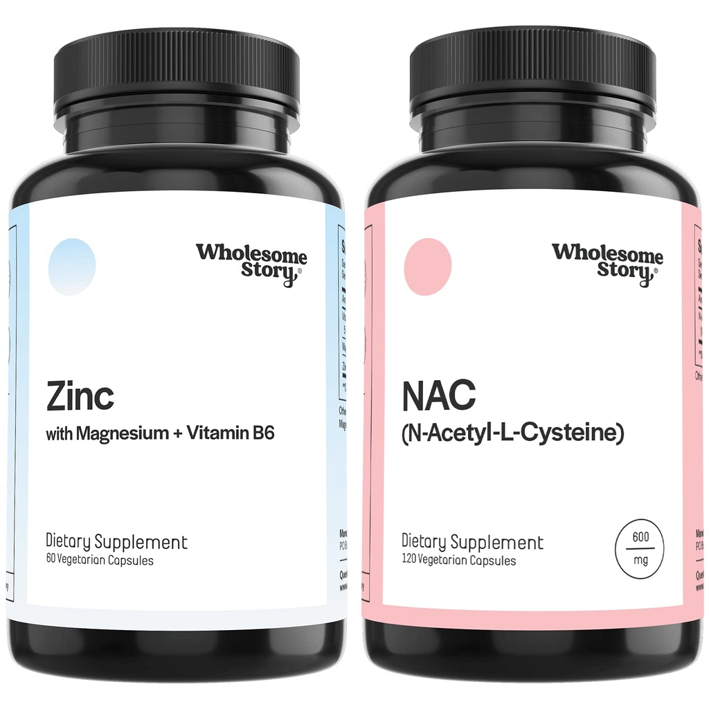 Zink, Magnesium & Vitamine B6 + NAC Bundle Supplement 