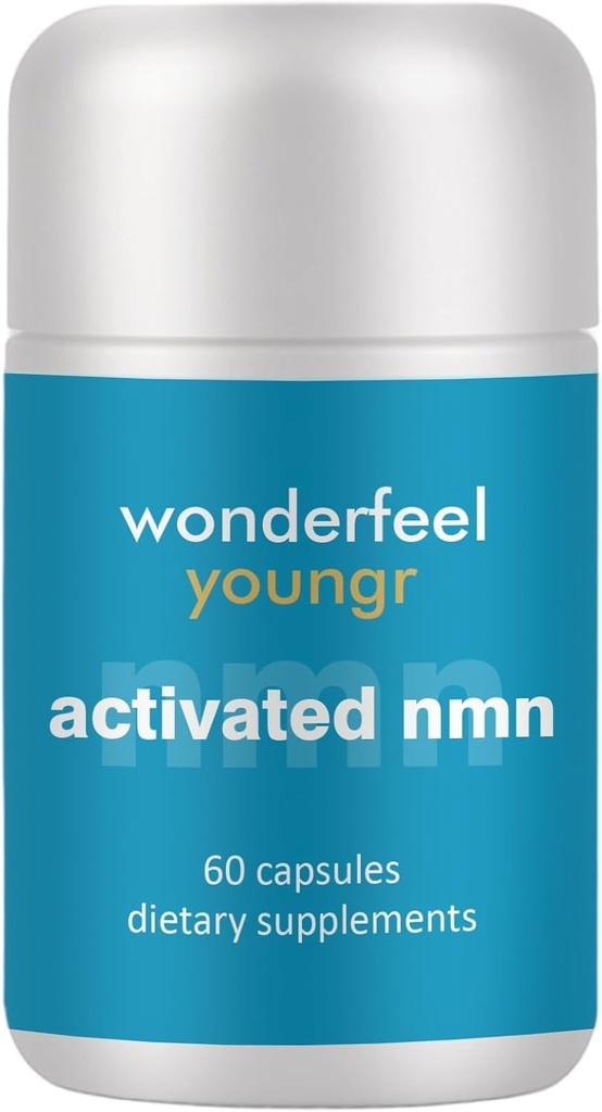 Wonderfeel Youngr NMN Supplement, 60 Count | Vegan capsules with NMN, TMG, quercetin, and resveratrol for a simple daily supplement routine