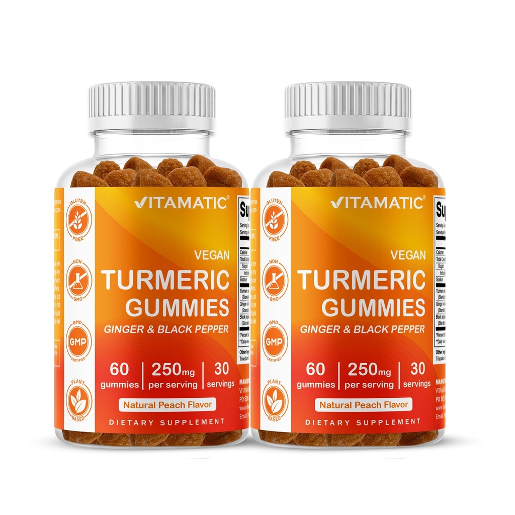Vitamatic Turmeric Gummy with Ginger & Black Pepper Extract 