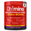 Oh!mino Essential Amino Acids Supplement. Berry Blast, Stimilant-Free Powder. Alle 9 EAA's, BCAA's en de perfecte Amino voor workouts, Amino Energy, en om spieren te bouwen en sneller te herstellen.