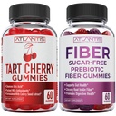 Atlantis Nutrition Tart Cherry 60 Gummies + Sugar Free Prebiotic Fiber Gummies voor volwassenen 2-pack (120 Gummies)