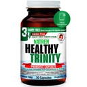 Natren Healthy Trinity Probiotica Supplement - 30 Zuivel- en Glutenvrije Gel Capsules - Verbeter Gut and Digestief Health, 30 Miljard CFU - Lactobacillus Acidophilus, Bifidobacterium, Bulgaricus