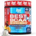 BPI Sport Beste BCAA Shredded - Cafeïne Gratis Thermogenic Recovery Drink, Lean Muscle Building BCAA Powder for Women and Men, Preworkout BCAA's Aminozuren Drink- Fruit Punch - 25 porties