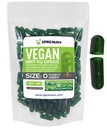 XPRS Nutra Maat 0 Lege capsules - 100 Graaf Lege Vegan Capsules - Vegetarische pillen - DIY plantaardige capsule vullen - Veggie pilscaps voor Do-It-Yourself Supplements (Forest Green)
