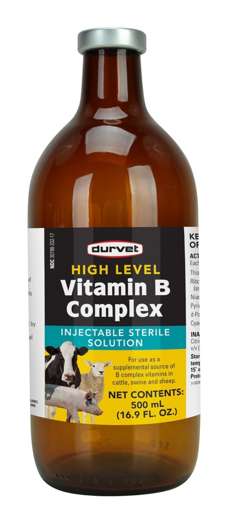 Durvet 063404 Vitamine B Complex Geel.500 Ml
