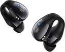 Clip sur écouteurs, écouteurs d'oreilles ouverts Bluetooth sans fil 5.4 avec micro, écouteurs d'oreilles ouverts avec boîtier de charge affichage LED, 44H Play, IP54 Waterproof, confort léger pour la course Sport Workout (Noir)