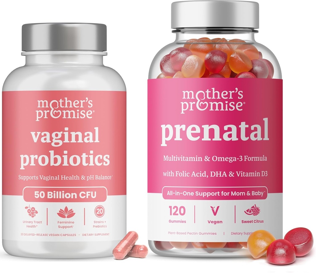 Moeder belooft prenatale vitamine Gummies & Vaginale Probiotica voor vrouwen bundel