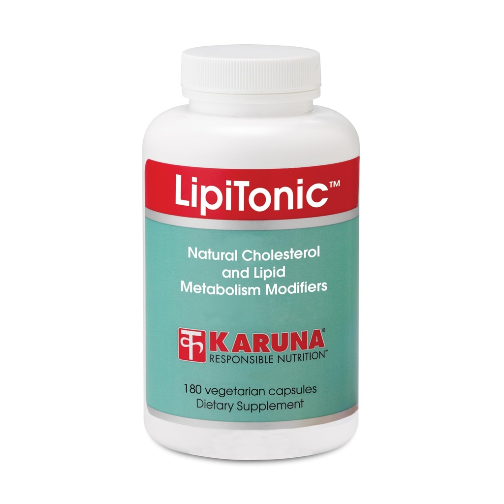 Karuna Lipitonic - 180 Vegetarian Capsules - Blend of Vitamins, Minerals, and botanicals Supporting Healthy Cholesterol Levels Already in the Normal Range and Promote Healthy lipid Metabolism