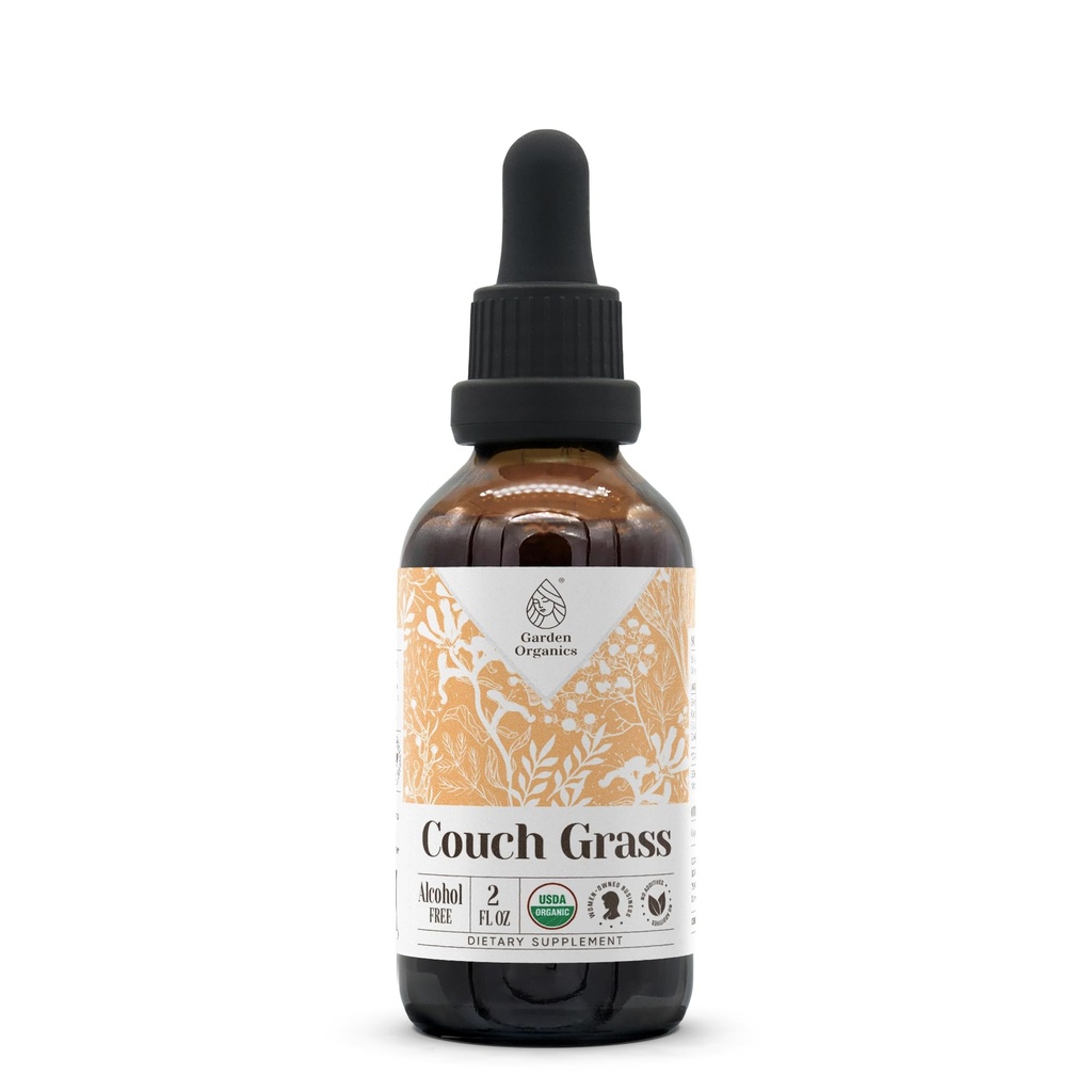 Couch Grass USDA Organic Alcohol-Free Extract | Dietary Supplement, High-Potency Tincture | Natural Certified Organic Couch Grass (Elymus repens) Dried Root (2 oz)