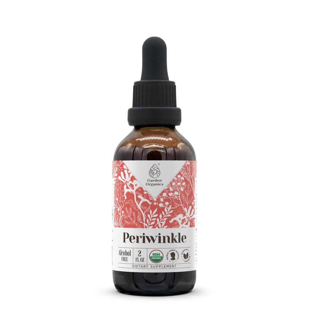 Periwinkle USDA Organic Alcohol-Free Extract | Dietary Supplement, High-Potency Tincture | Natural Certified Organic Periwinkle (Vinca Major) Dried Herb (2 oz)