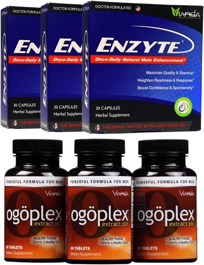 Enzyte® + Ogoplex® Bundel Natural Male Enhancement + Prostate & Climax Enhancement - 90 dagen levering van elk merk