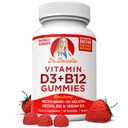 Vitamine D3, B12 Gummies by Dr. Danielle, Vegan Daily Supplement for Adults & Kids, Non-GMO, Vitamine D3 1000 IE & 250 mcg Vitamine B12, 2 Month Supply (60 Gummies)