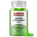 Kava Kava Gummies 1000mg per portie, slaapondersteuning, natuurlijke citroensmaak, 60 veganistische gummies, stressrelief & ontspanningssupplement