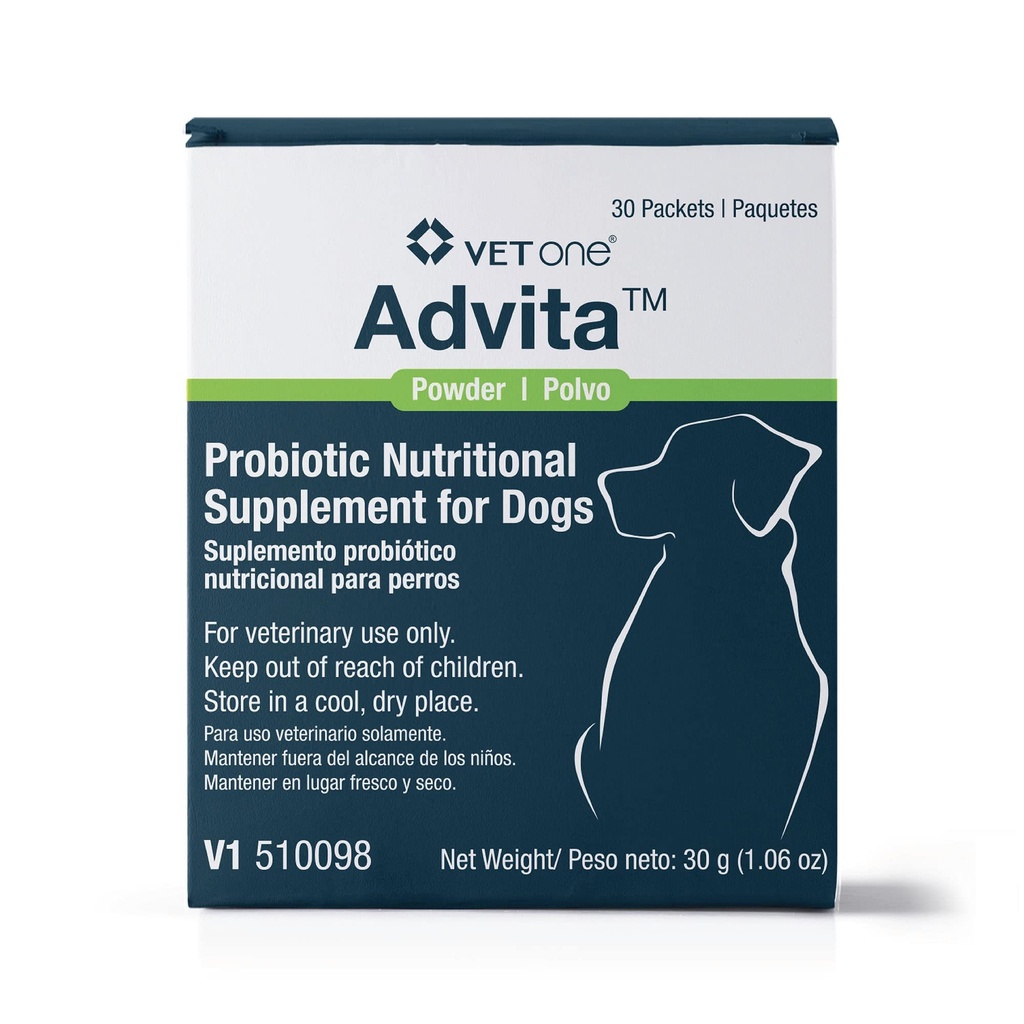 VetOne Advita Probiotic Nutritional Supplement voor honden - 30 Packets